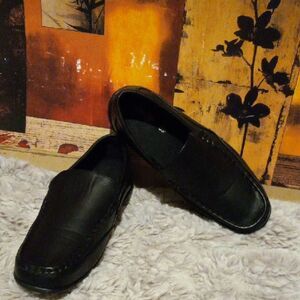 Deer Stags Black Men's Slip-On Loafers